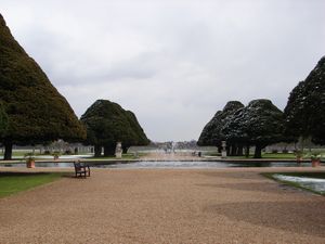 Fountain in the distance