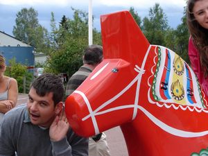 At the Dala horse factory