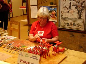 At the Dala horse factory