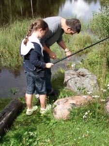 Fishing in the forest