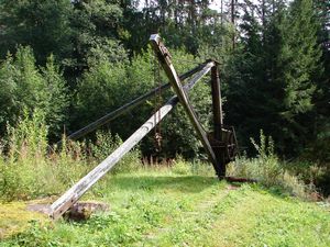 Old quarry at the "Slipstensmuseet" (or grindstone museum) in Mässbacken.