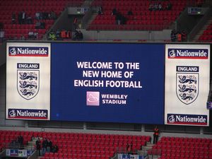 One of the big score boards/video screens